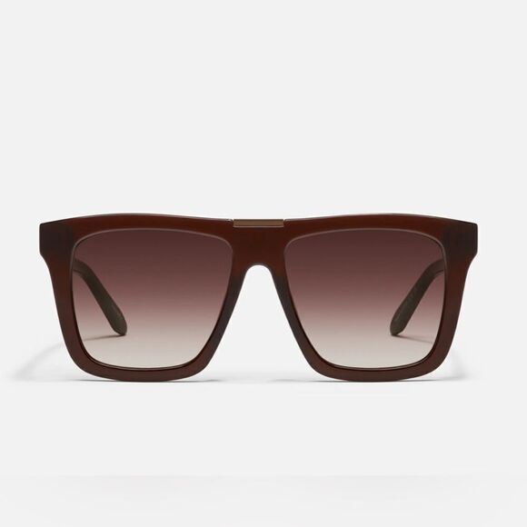 NWT QUAY Prescription Sunglasses “Name Drop” Chocolate Frame/ Dark Choc Lens - Picture 3 of 9